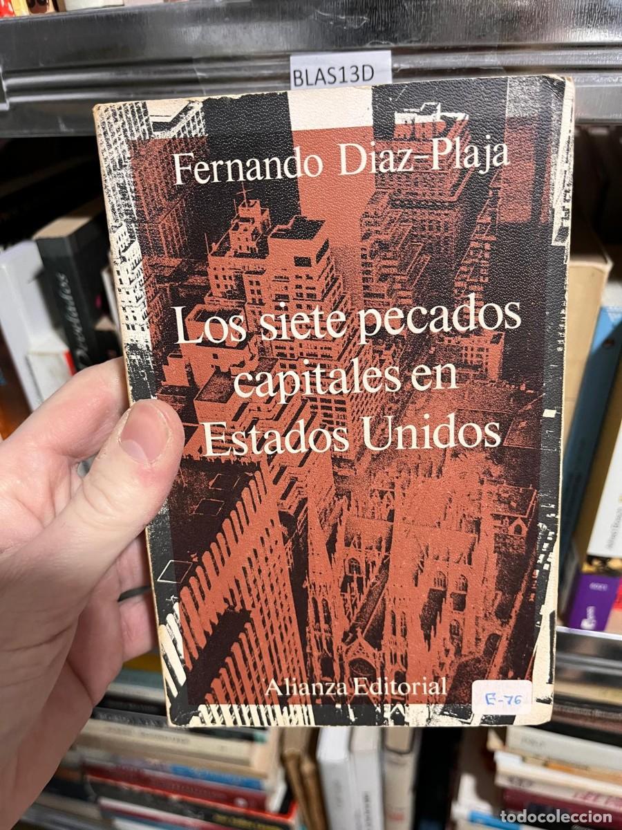 Libros de segunda mano: BLAS13D Fernando Diaz-Plaja SOPPARI Los siete pecados capitales en Estados Unidos Alianza Editor