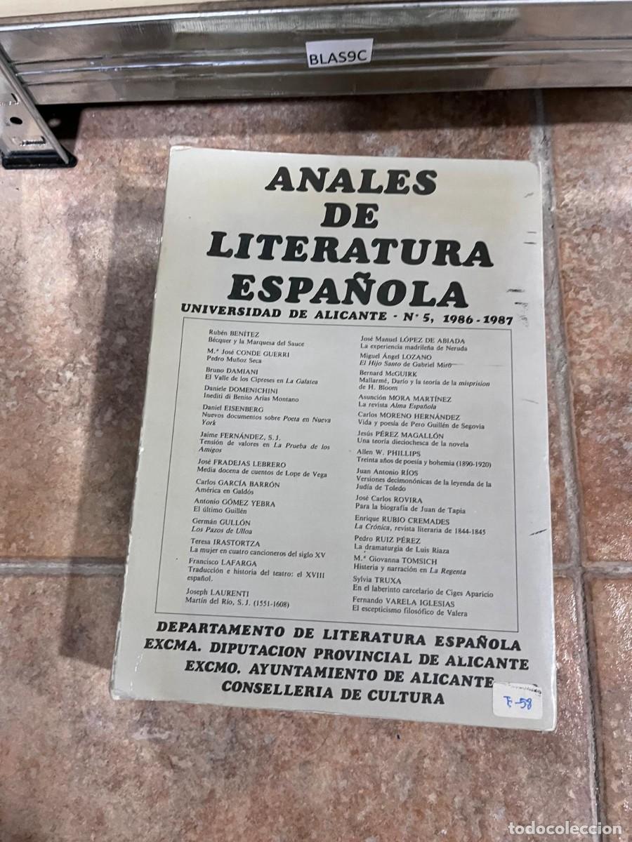 Libros de segunda mano: BLAS9C ANALES DE LITERATURA ESPA&Ntilde;OLA
