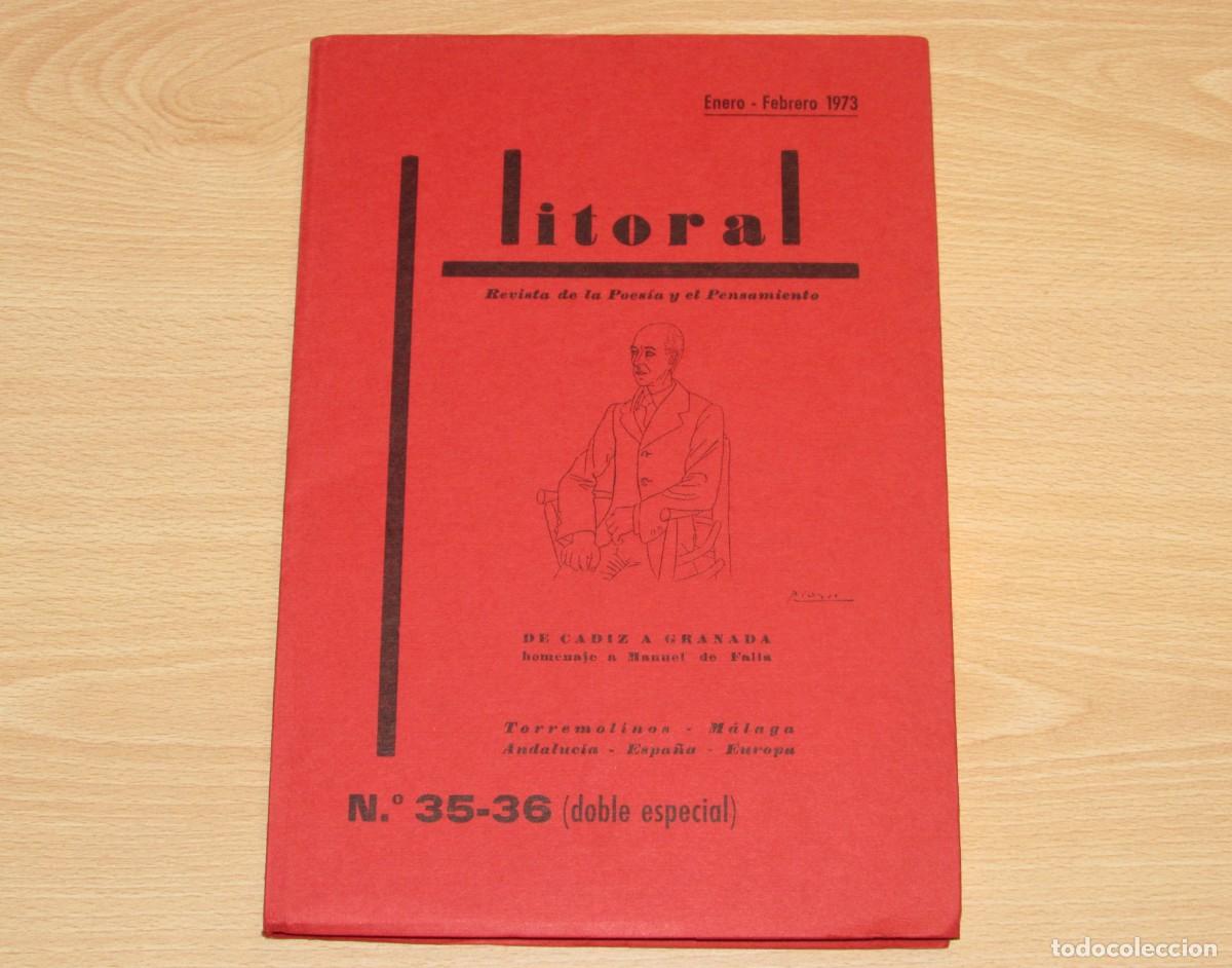 Libros de segunda mano: Litoral Revista Poes&iacute;a y Pensamiento De C&aacute;diz a Granada homenaje M. de Falla N. 35-36 doble 1973