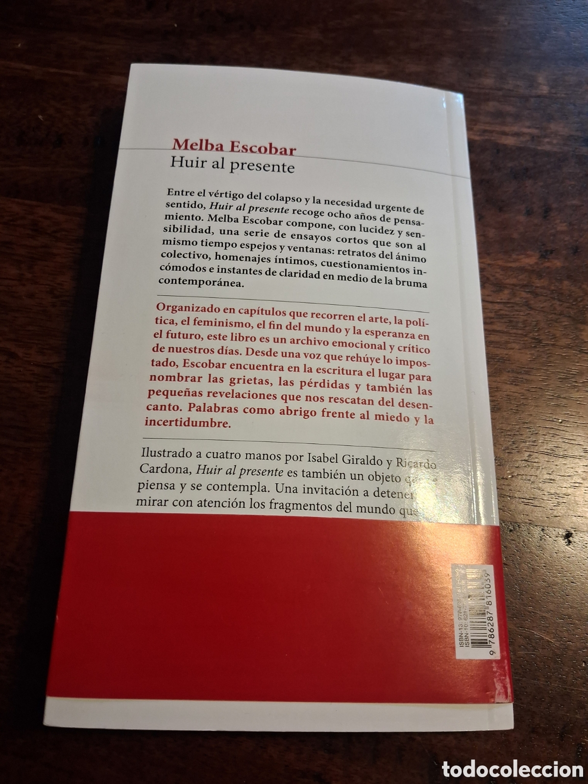 Libros de segunda mano: Huir al presente, Melba Escobar (con una dedicatoria de la autora) - Foto 3
