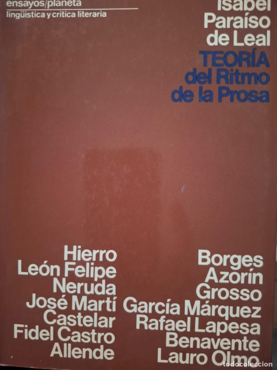 Libros de segunda mano: teor&iacute;a del ritmo de la prosa Isabel Para&iacute;so del Leal - Foto 1