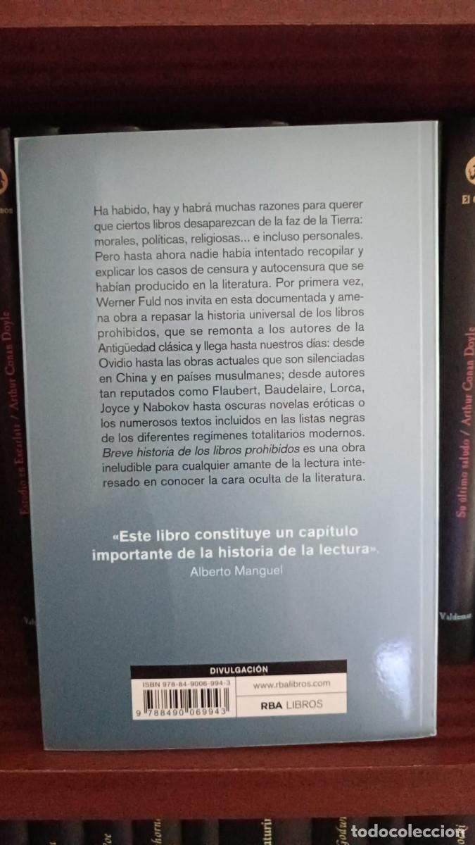 Libros de segunda mano: Breve historia de los libros prohibidos &ndash; Werner Fuld (RBA) - Foto 3