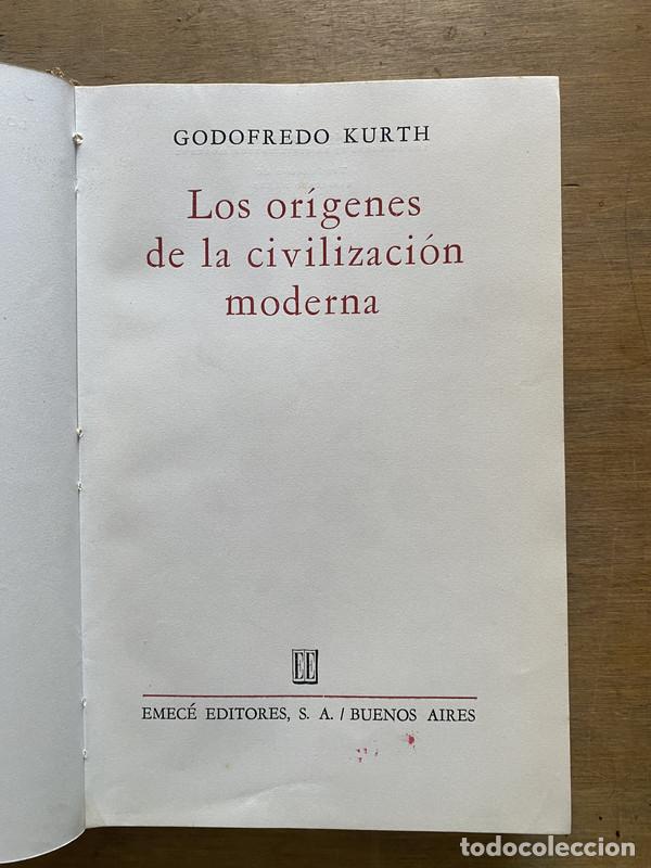 Libros de segunda mano: Los origenes de la civilizacion moderna - Kurth Godofredo