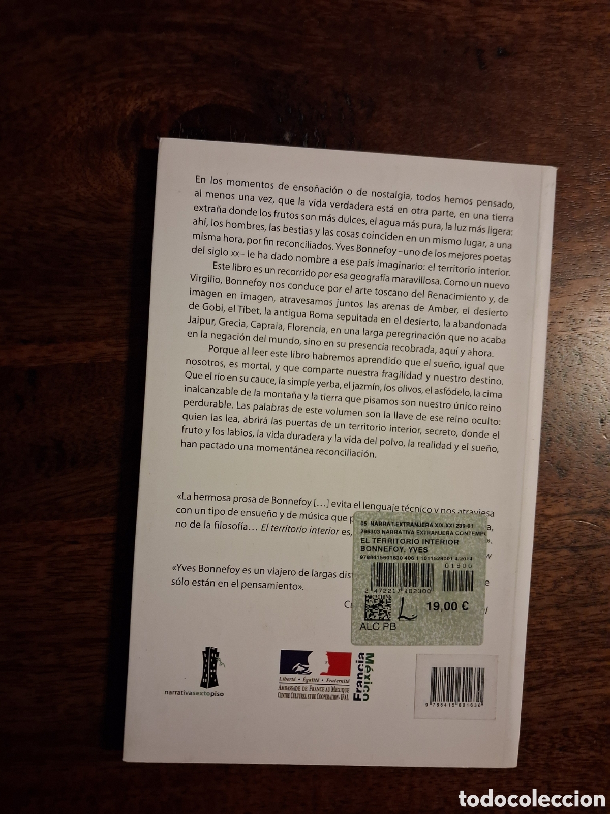 Libros de segunda mano: El territorio interior, Yves Bonnefoy - Foto 2