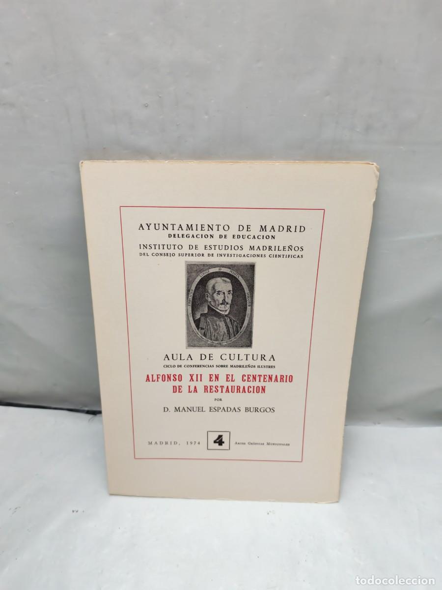 Libros de segunda mano: Alfonso XII en el centenario de la Restauraci&oacute;n (Primera edici&oacute;n) - Foto 1