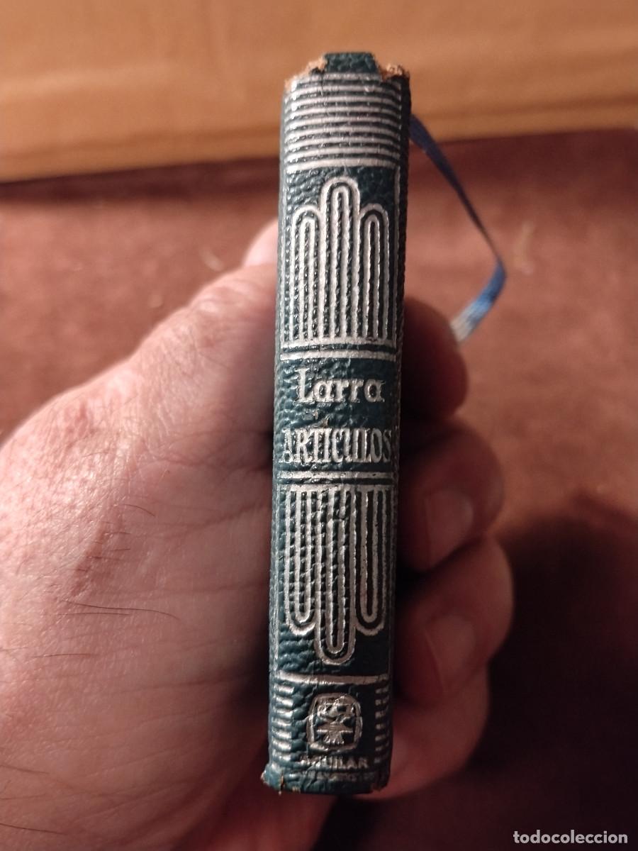 Libros de segunda mano: Mariano Jos&eacute; de Larra &ndash; Art&iacute;culos &ndash; Crisol&iacute;n Aguilar n&ordm; 025 &ndash; Encuadernaci&oacute;n en piel &ndash; Muy buen esta
