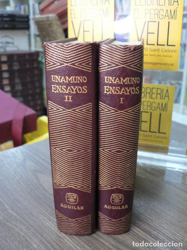 Libros de segunda mano: Ensayos (dos tomos) - Miguel de Unamuno - M. Aguilar Editor - 1964, 6&ordf; ed.