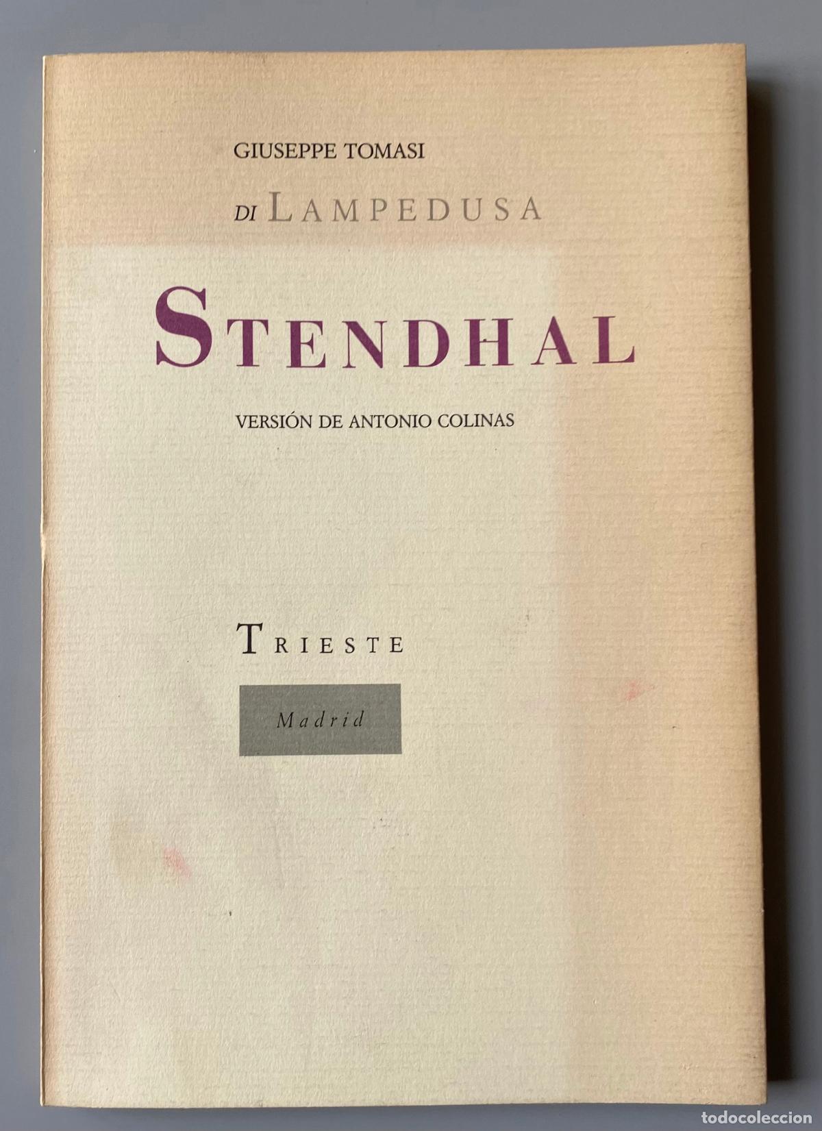 Libros de segunda mano: Giuseppe Tomasi di Lampedusa. STENDHAL. Versi&oacute;n de Antonio Colinas.
