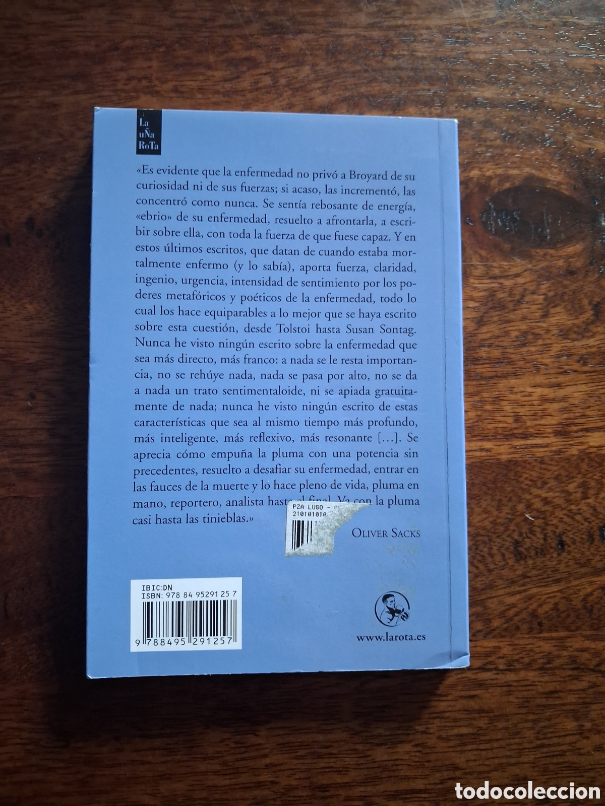 Libros de segunda mano: Ebrio de enfermedad, Anatole Broyard - Foto 2