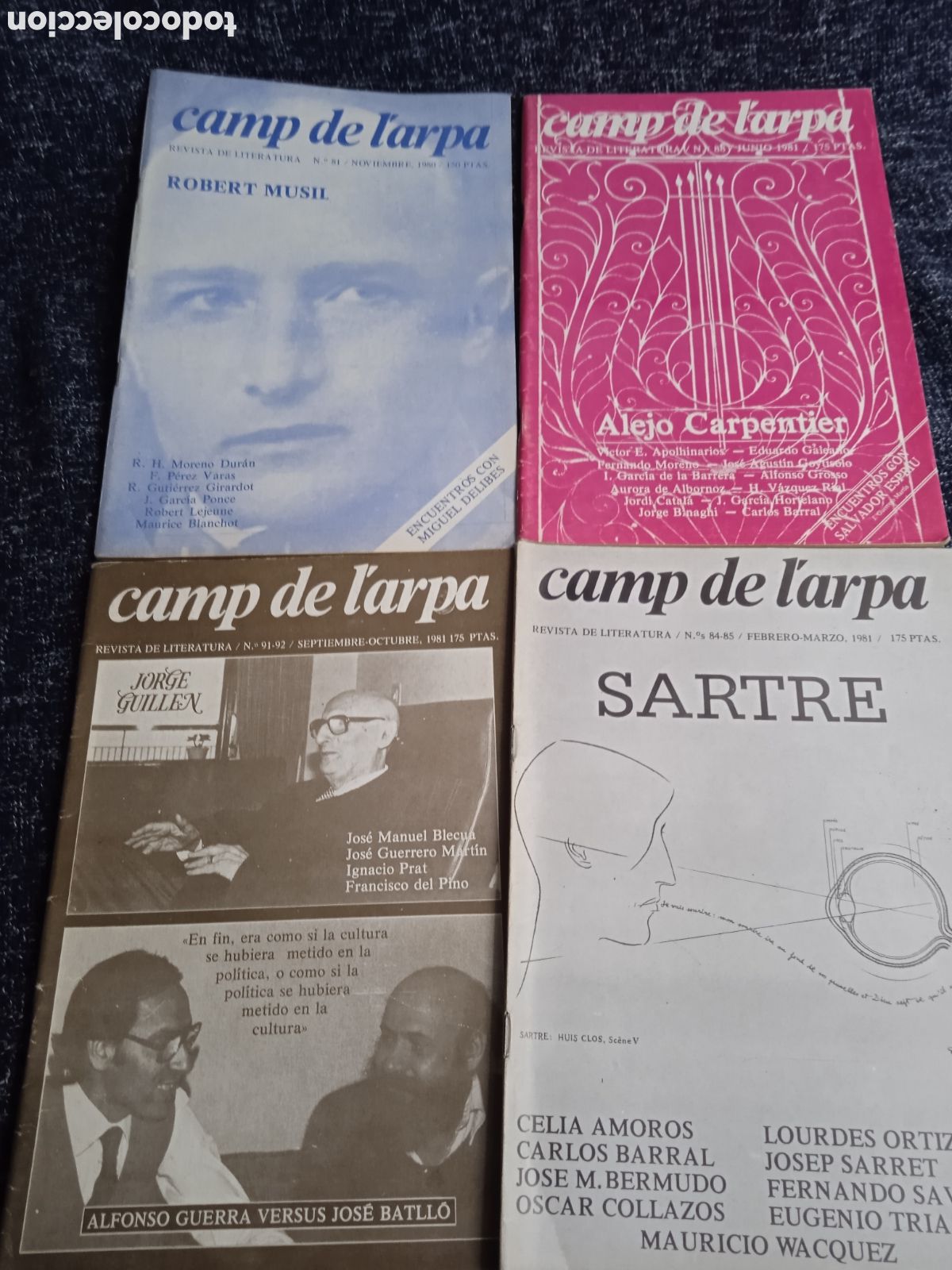 Gebrauchte B&uuml;cher: CAMP DE L&acute;ARPA , nueva epoca REVISTAS DE LITERATURA -LOTE DE 4 EJEMPLARES - EDITADAS: A&Ntilde;OS 70 - 80