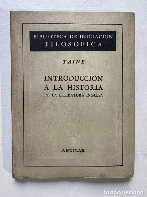 Libros de segunda mano: Introduccion a la historia de la literatura inglesa - Taine Hippolyte