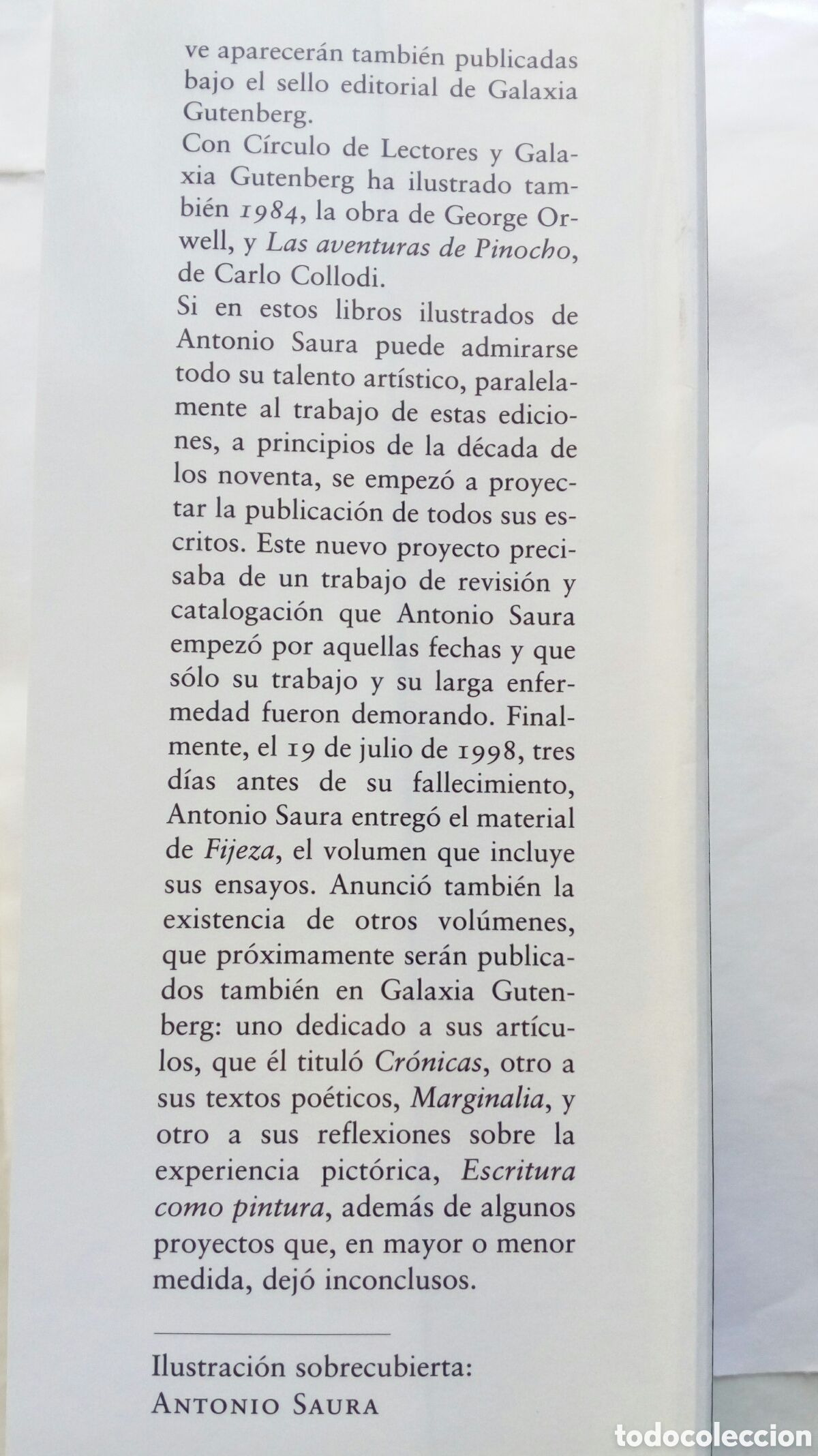 Libros de segunda mano: Fijeza. Antonio Saura. Ensayos. - Foto 4