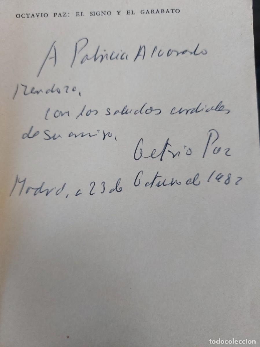 Libros de segunda mano: OCTAVIO PAZ premio Nobel libro dedicado y firmado