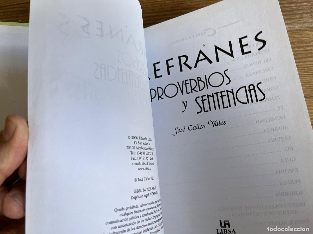 Libros de segunda mano: Refranes, proverbios y sentencias. Jos&eacute; Call&eacute;s Vales. Ed. Libsa - Foto 5