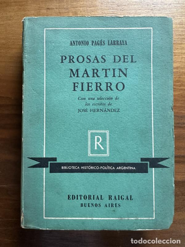 Libros de segunda mano: Prosas del Martin Fierro - Pages Larraya Antonio - Foto 1