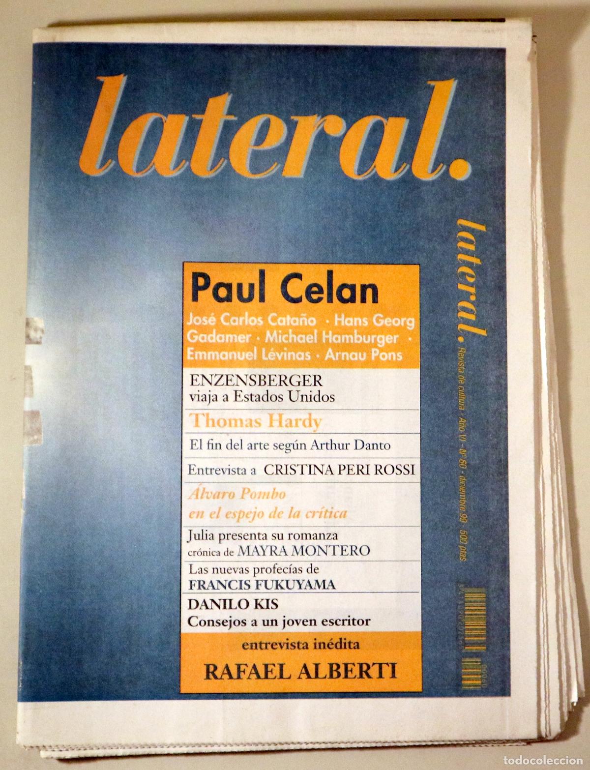Gebrauchte B&uuml;cher: (Paul Celan, Rafael Alberti) - LATERAL N&ordm; 60. PAUL CELAN - Barcelona 1999 - Ilustrado