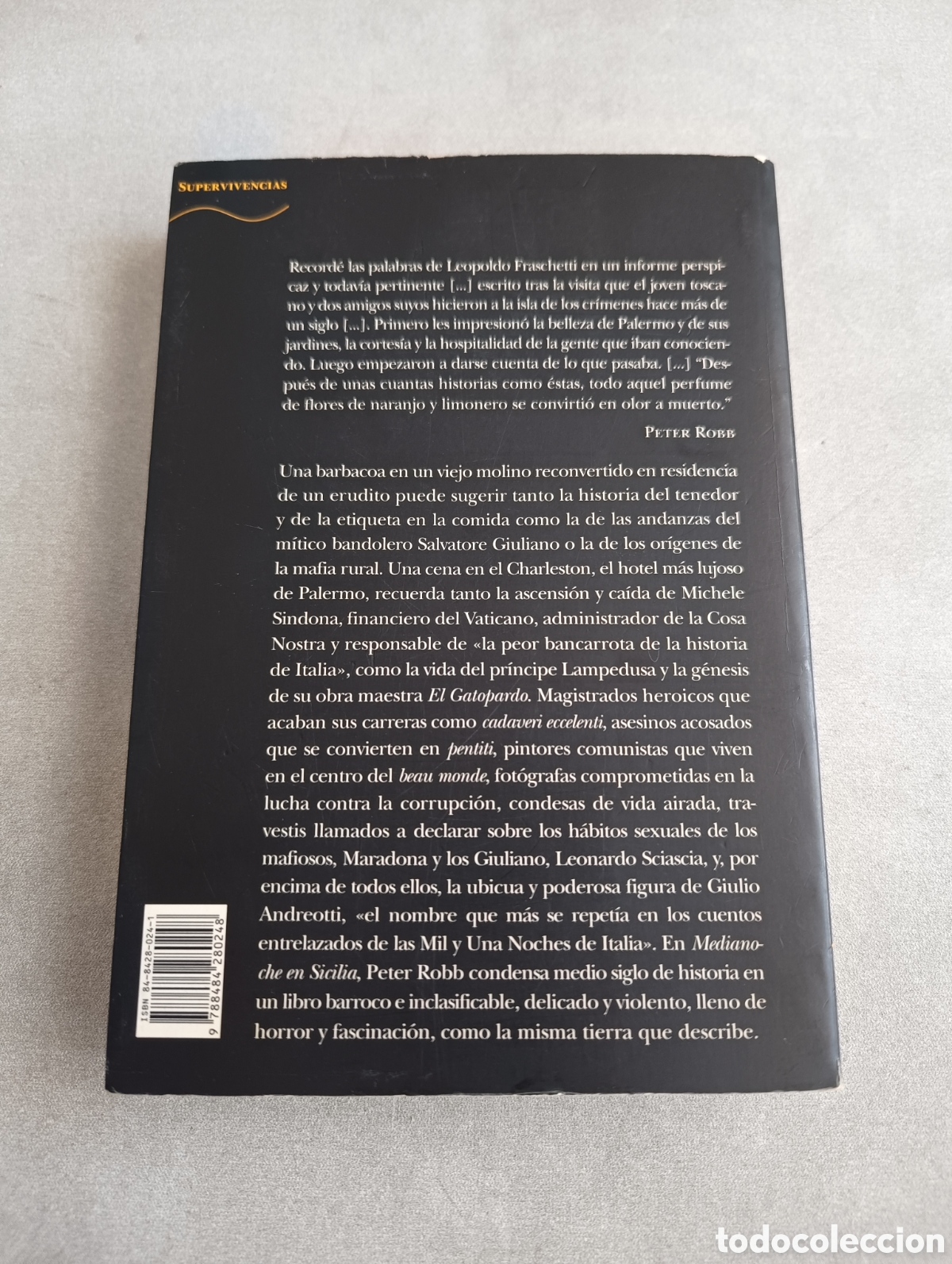 Libros de segunda mano: MEDIANOCHE EN SICILIA - PETER ROBB - ED. ALBA 2000 - Foto 3