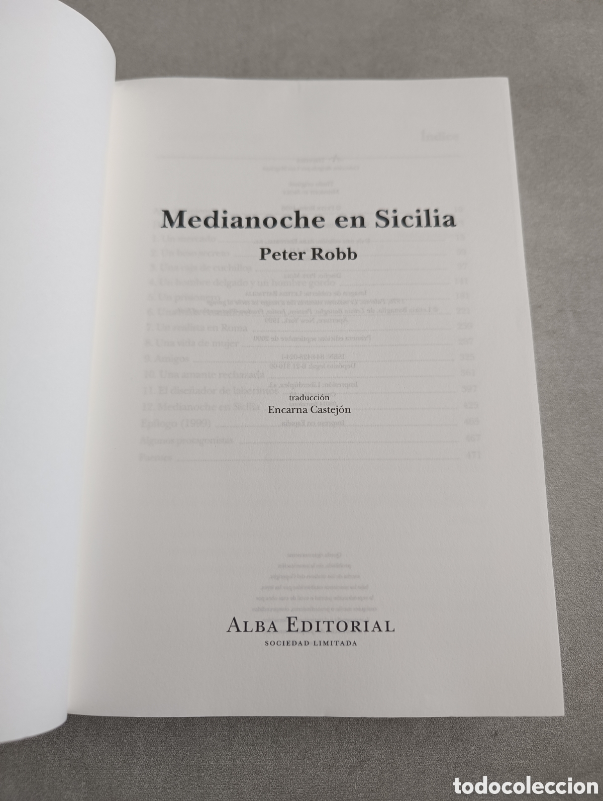 Libros de segunda mano: MEDIANOCHE EN SICILIA - PETER ROBB - ED. ALBA 2000 - Foto 5