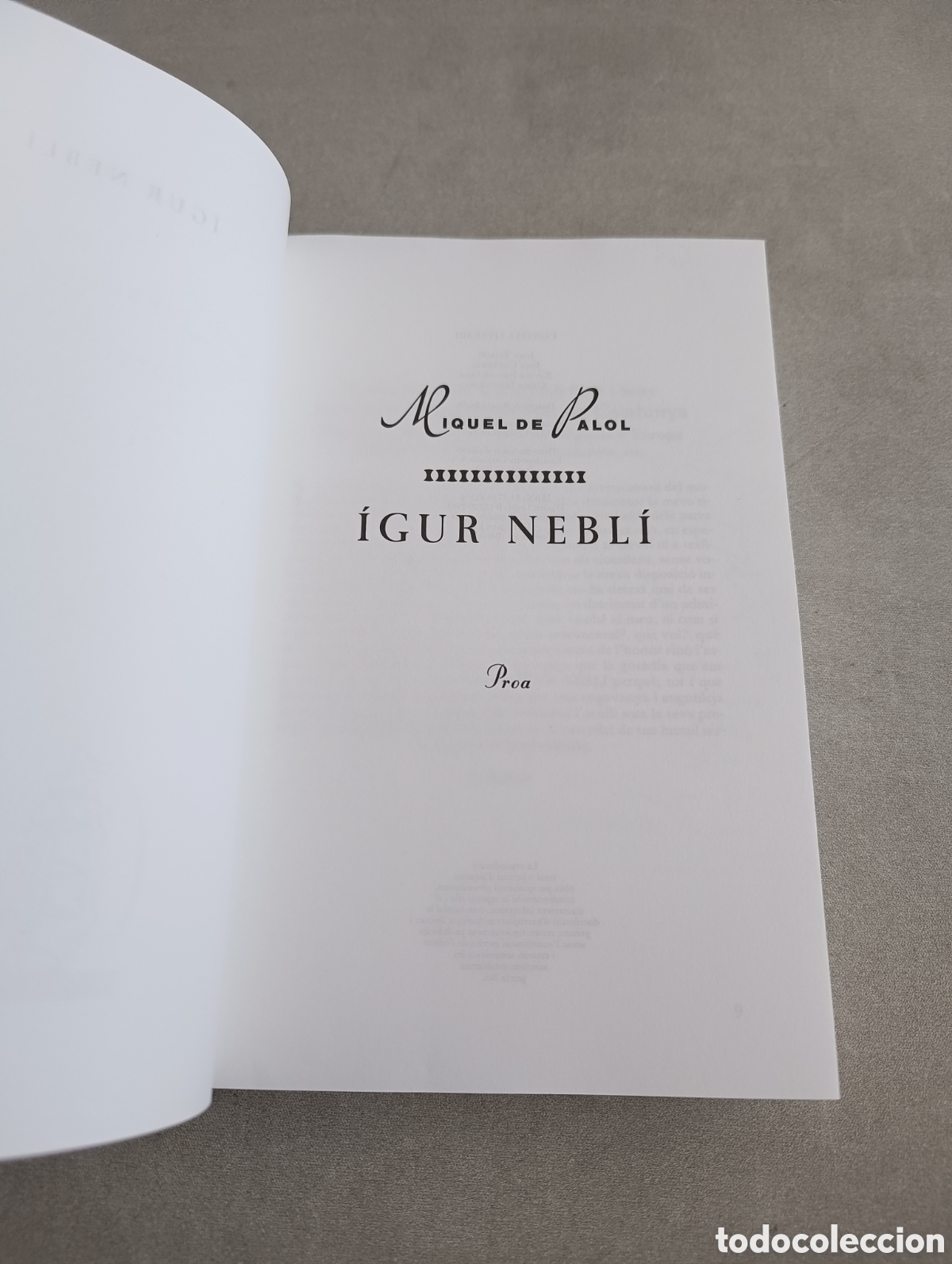Libros de segunda mano: &Iacute;gur Nebl&iacute;. Miquel de Palol. Proa - Foto 5
