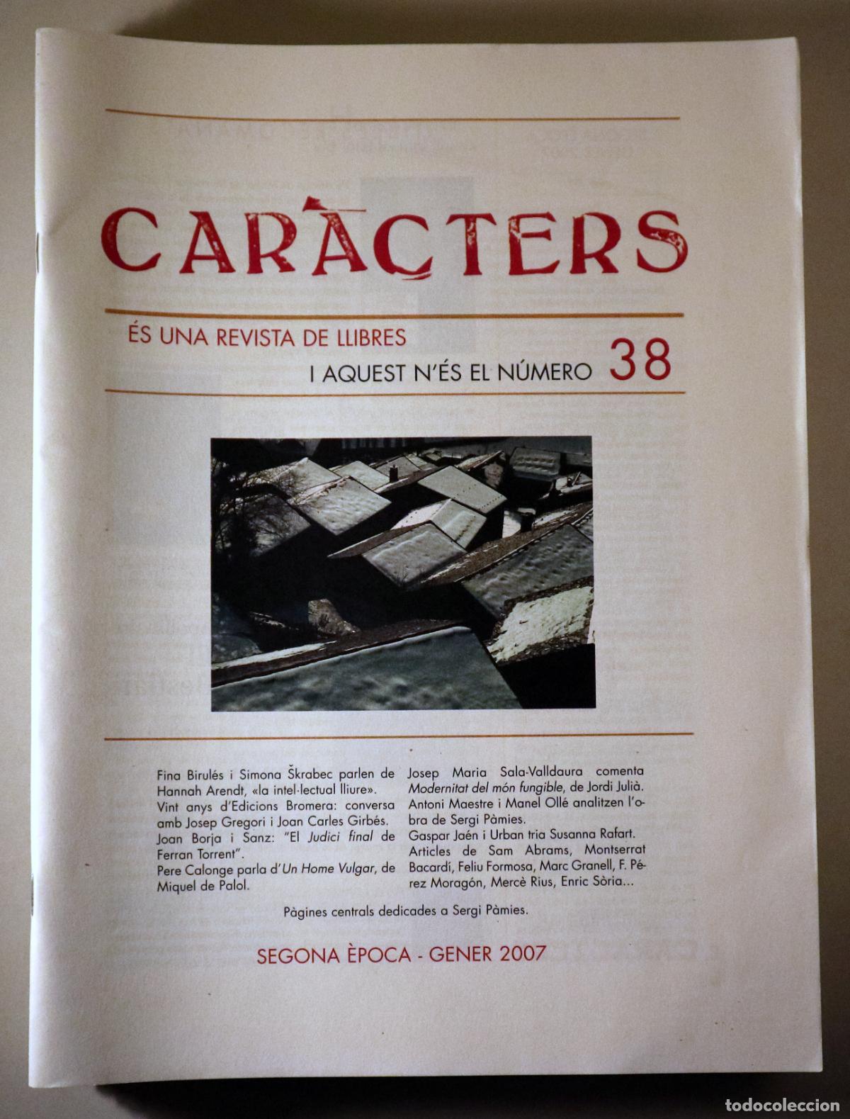 Livres d'occasion: (P&agrave;mies, Sergi - Formosa, Feliu -Palol, Miquel de) - CAR&Agrave;CTERS N&ordm; 38 - Val&egrave;ncia 2007 - Il&middot;lustrat