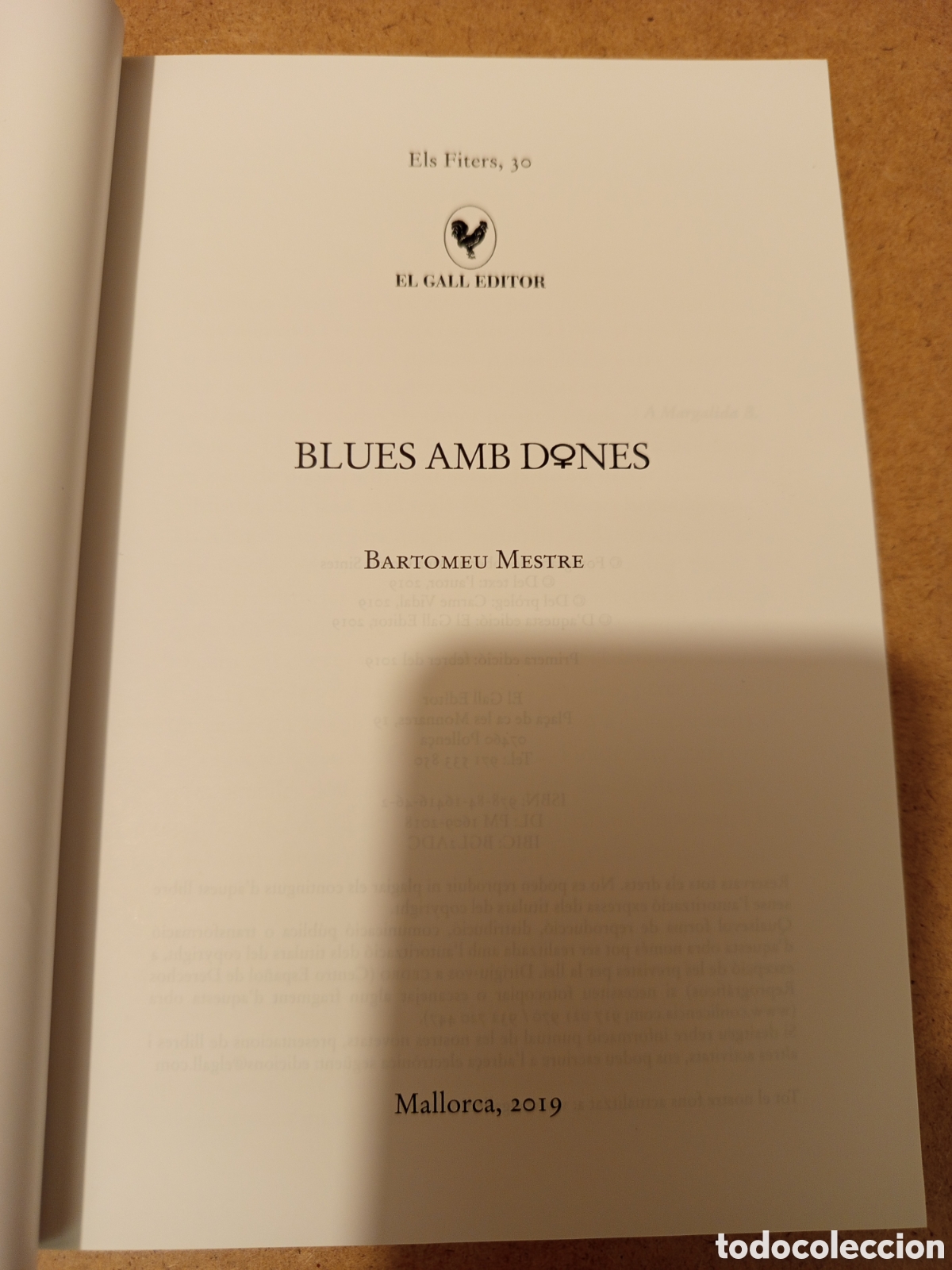 Libros de segunda mano: BLUES AMB DONES (BARTOMEU MESTRE) - Foto 2