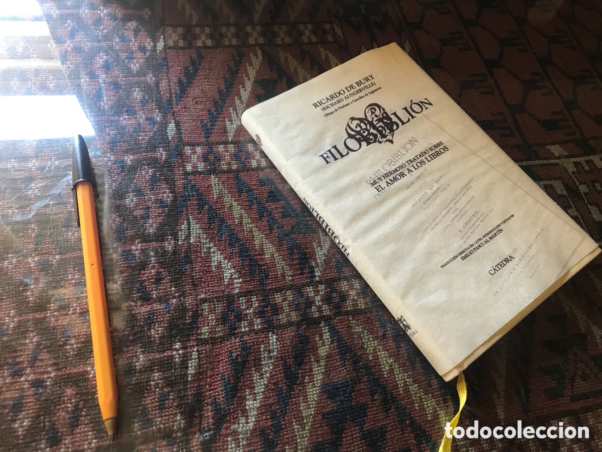 Libros de segunda mano: El hermoso tratado sobre el amor a los libros. Ricardo de Bury. C&aacute;tedra