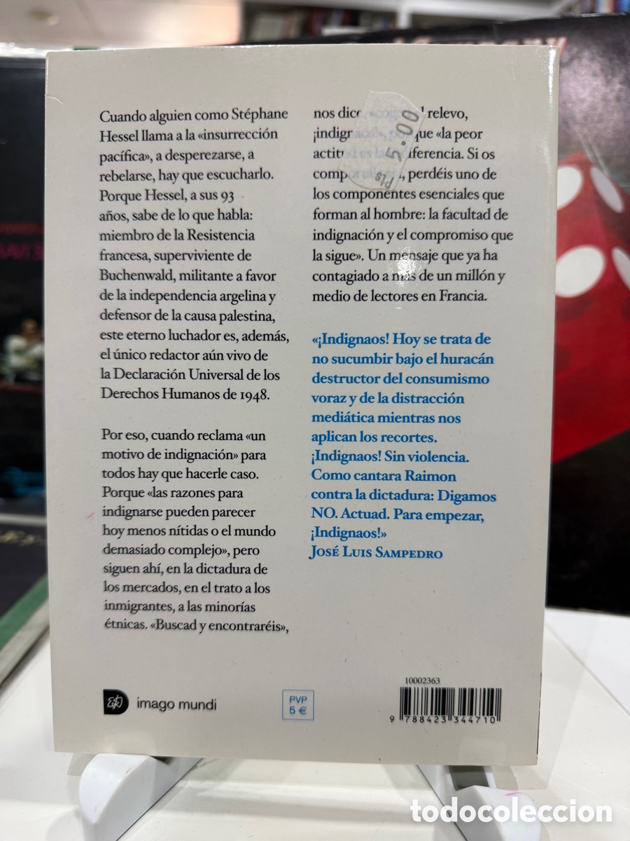 Libros de segunda mano: St&eacute;phane Hessel - &iexcl;Indignaos! (2011, Destino) - Foto 2