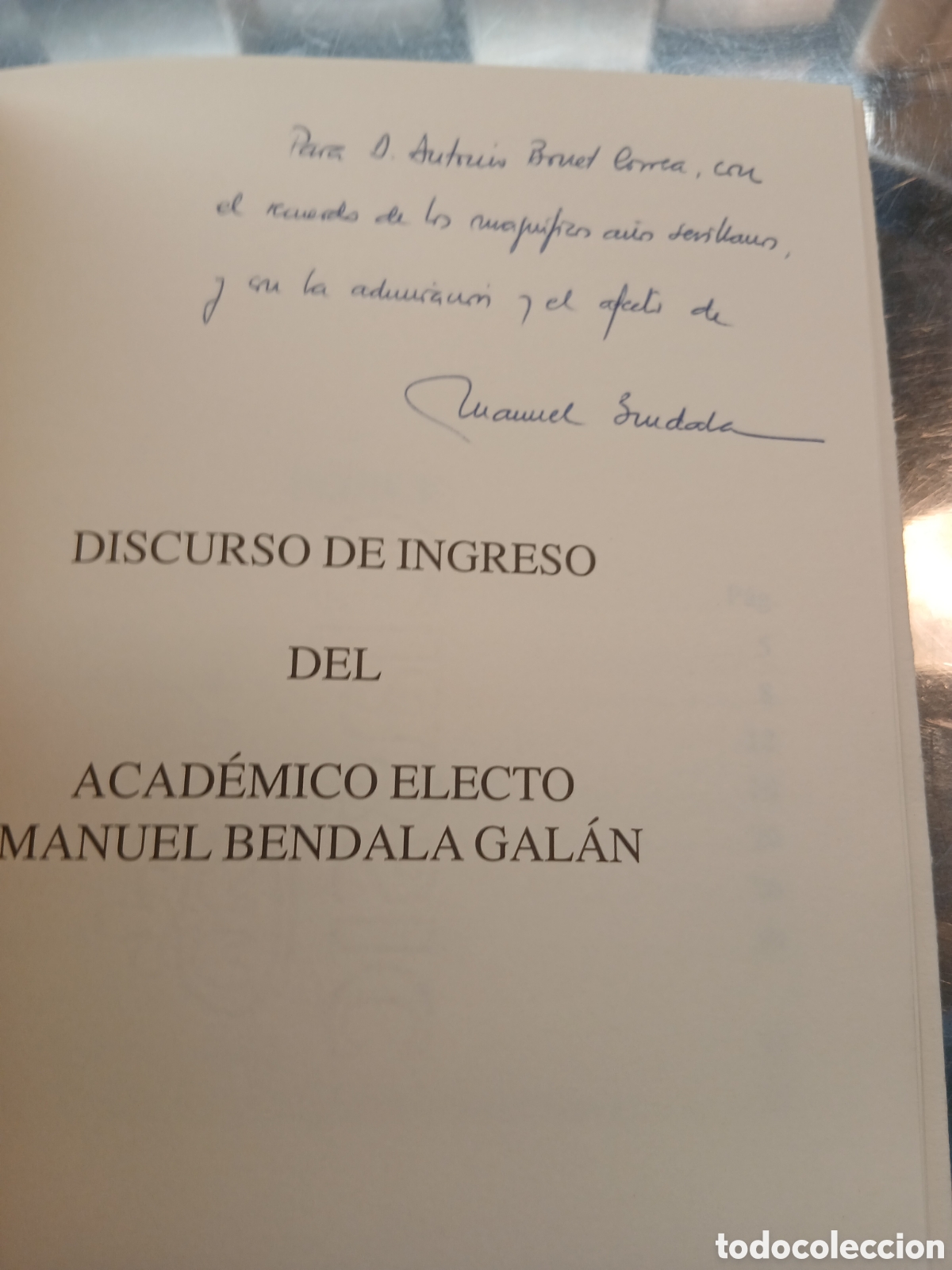 Libros de segunda mano: DR.D.MANUEL BENDALA GALAN FIRMADO Y DEDICADO!!!