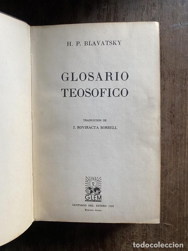 Gebrauchte B&uuml;cher: Glosario Teosofico - Blavatsky H. P.