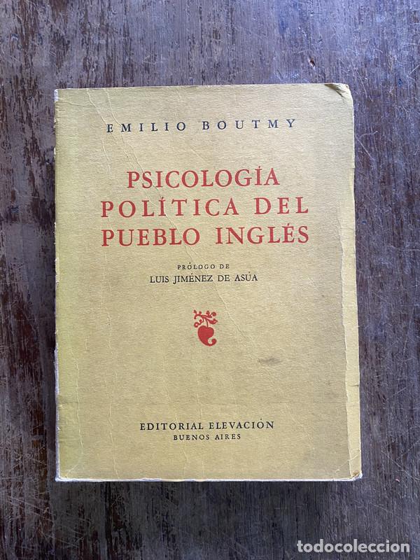 Second hand books: Psicologia Politica del Pueblo Ingles - Boutmy Emilio