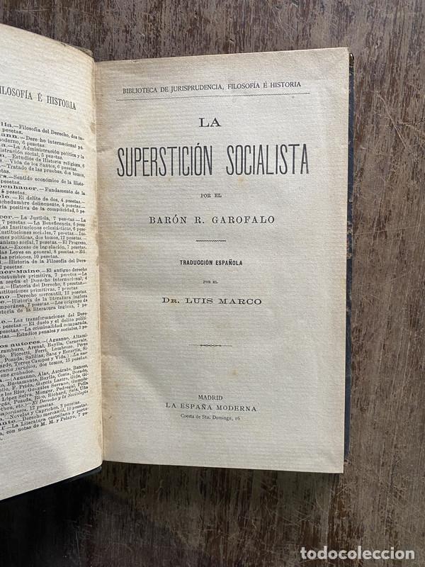 Livres d'occasion: La supersticion socialista - Garofalo R. (Baron)