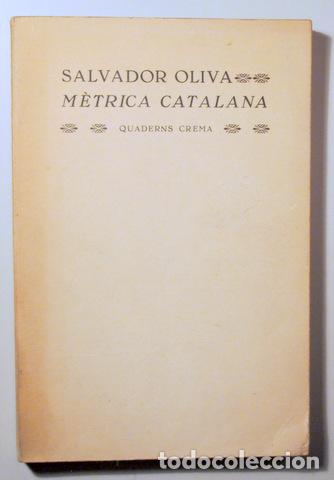 Livres d'occasion: OLIVA, Salvador - M&Egrave;TRICA CATALANA - Barcelona 1980 - 1&ordf; edici&oacute;