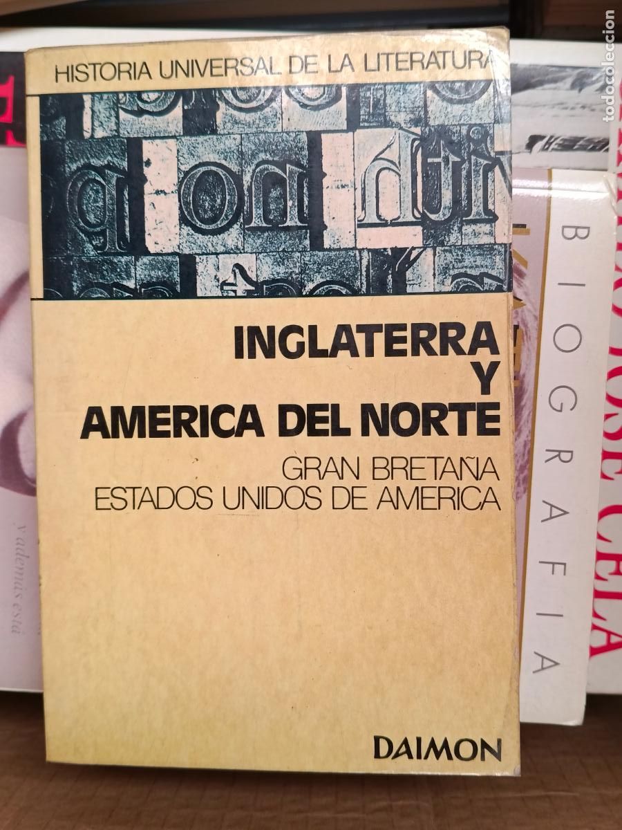 Libros de segunda mano: Historia Universal de la Literatura: INGLATERRA Y AMERICA DEL NORTE Daimon