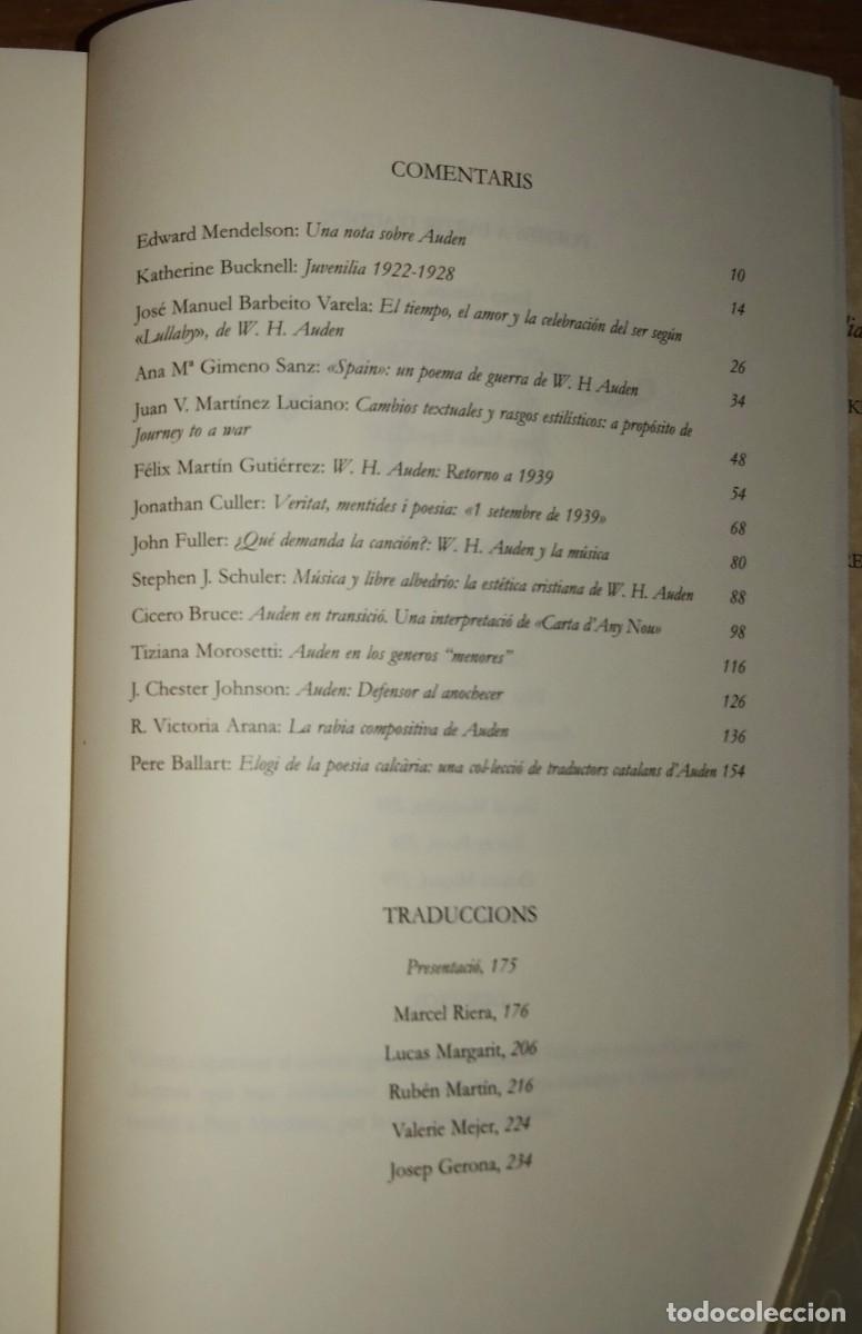 Libros de segunda mano: W. H. AUDEN - QUADERNS DE VERS&Agrave;LIA, 2014 - Foto 2