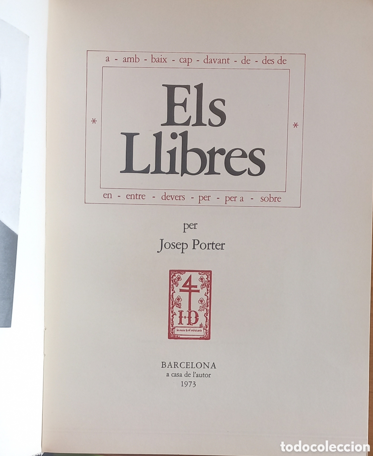 Libros de segunda mano: ELS LLIBRES. JOSEP PORTER. 1973 - Foto 2