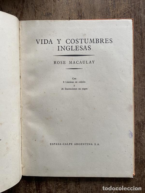 Libros de segunda mano: Vida y costumbres inglesas - Macaulay Rose