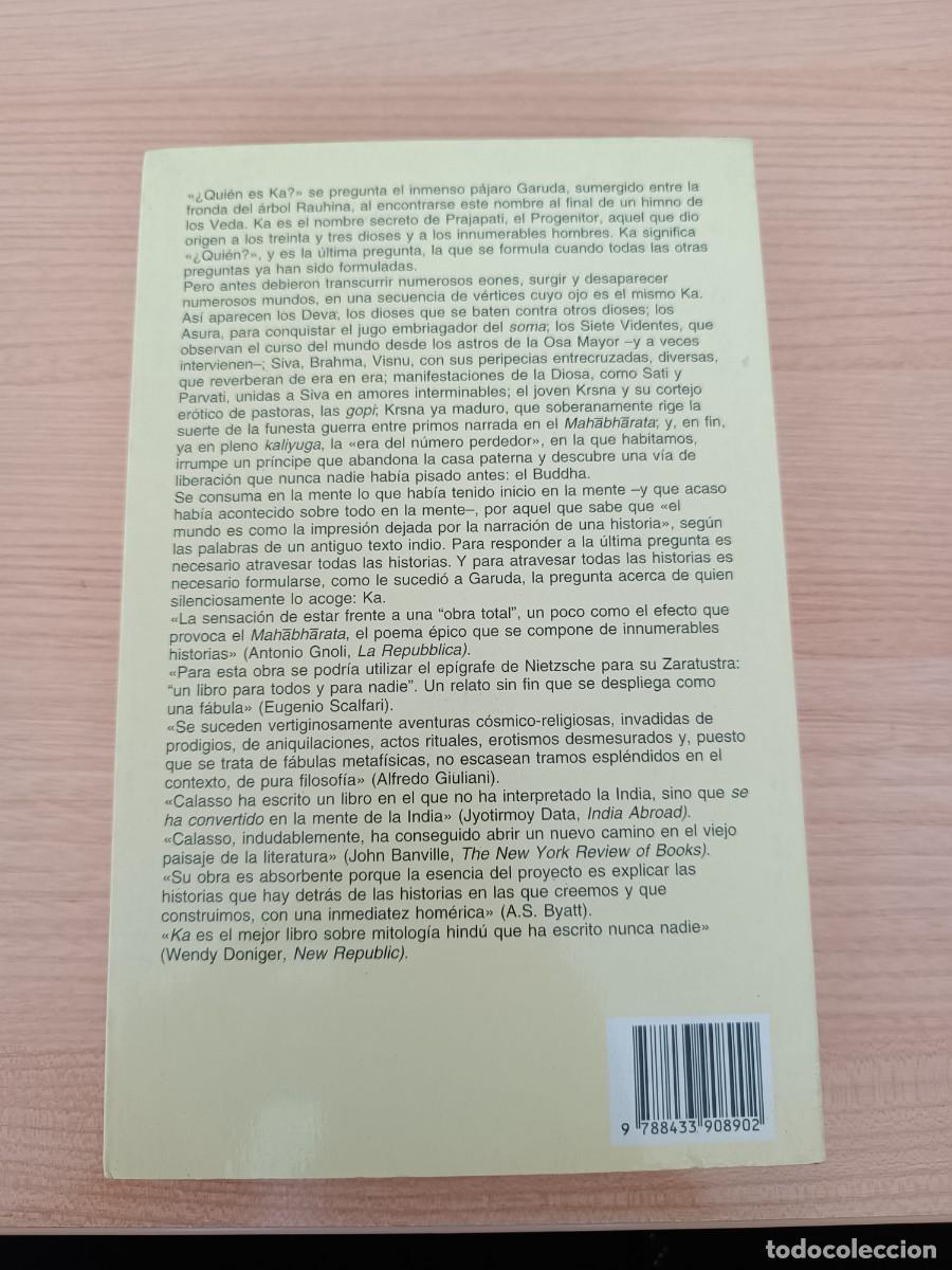 Libros de segunda mano: Ka - Roberto Calasso. Anagrama - Foto 2