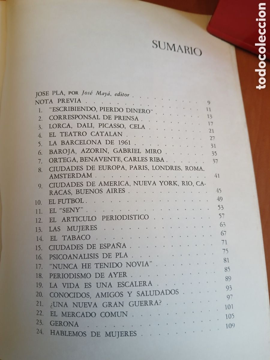 Libros de segunda mano: Conversaciones con Jos&eacute; Pla. Joaqu&iacute;n Soler Serrano. - Foto 4