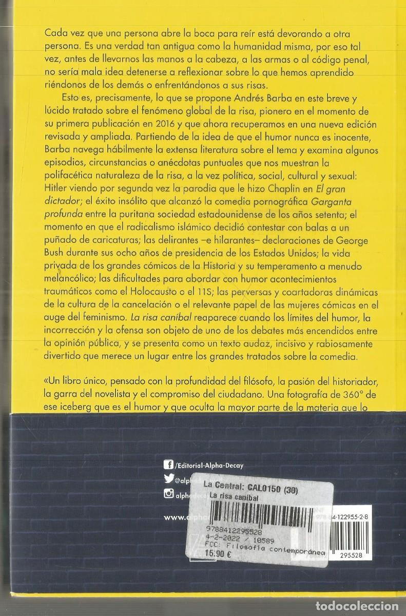 Libros de segunda mano: ANDRES BARBA. LA RISA CANIBAL. ALPHA DECAY. - Foto 2