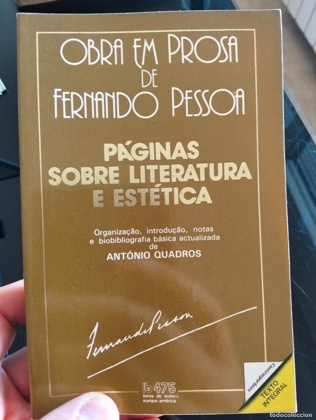 Gebrauchte B&uuml;cher: Raro. Teoria Poetica. Paginas Sobre Literatura y Estetica. Fernando Pessoa, 1986 VISITA CATALOGO L55