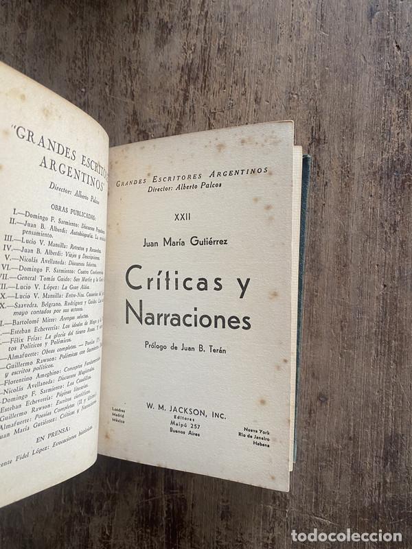 Libros de segunda mano: Criticas y Narraciones - Gutierrez, Juan Maria