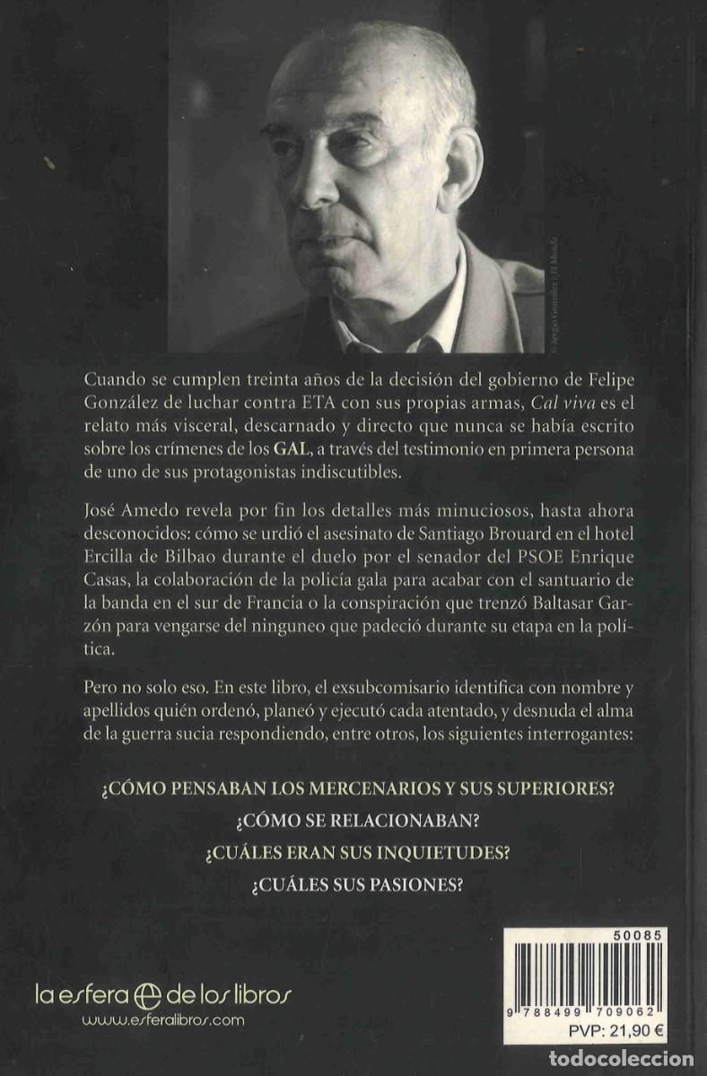 Libros de segunda mano: Cal viva. Jos&eacute; Amedo. 2013 - Foto 2