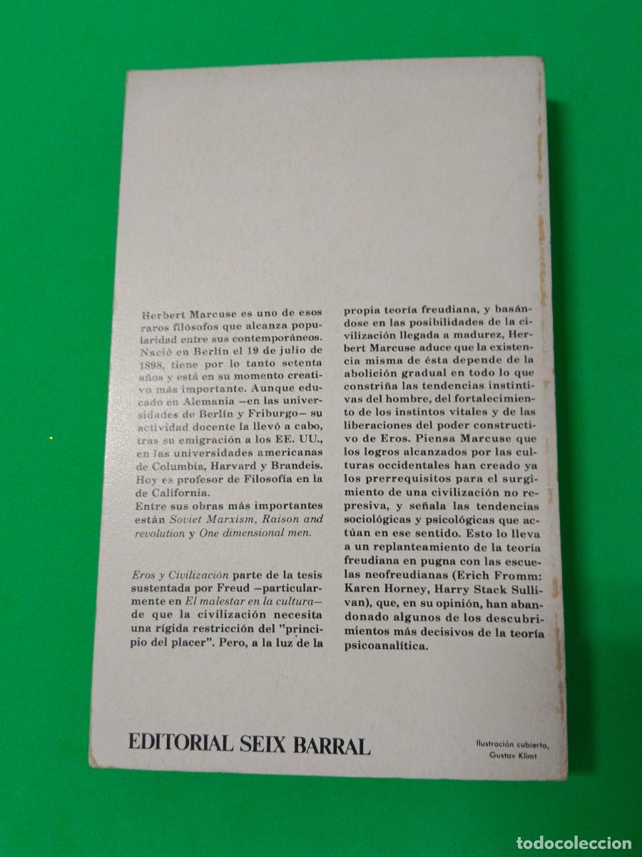 Libros de segunda mano: EROS Y CIVILIZACI&Oacute;N. H. MARCUSE - Foto 3