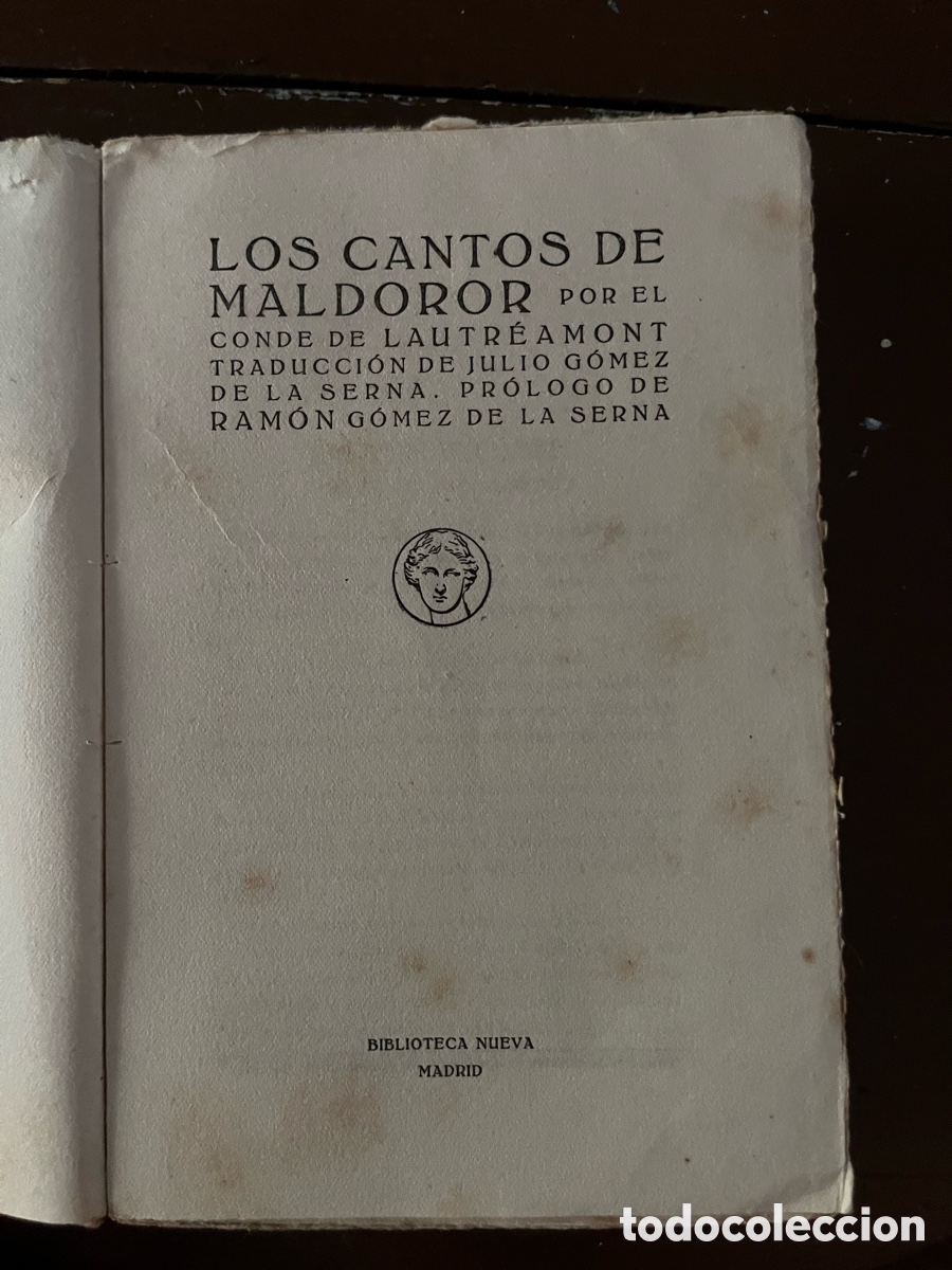 Libros de segunda mano: Los cantos de Maldoror - 1941 - G&oacute;mez de la Serna - Foto 2