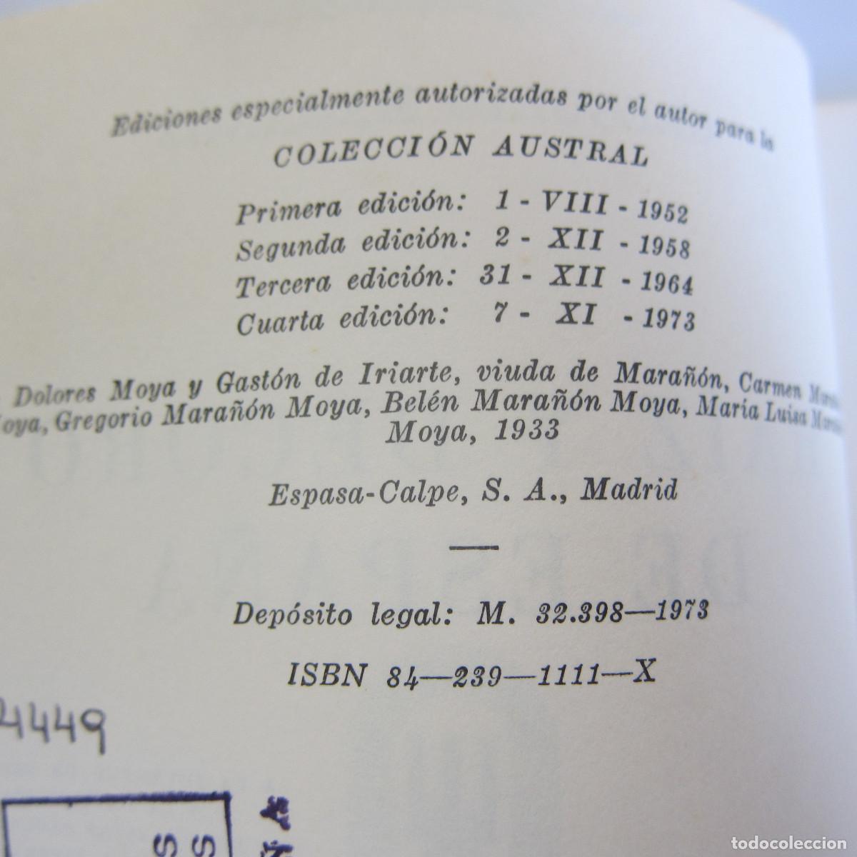 Libros de segunda mano: RA&Iacute;Z Y DECORO DE ESPA&Ntilde;A - GREGORIO MARA&Ntilde;&Oacute;N (AUSTRAL) ENSAYO - Foto 10