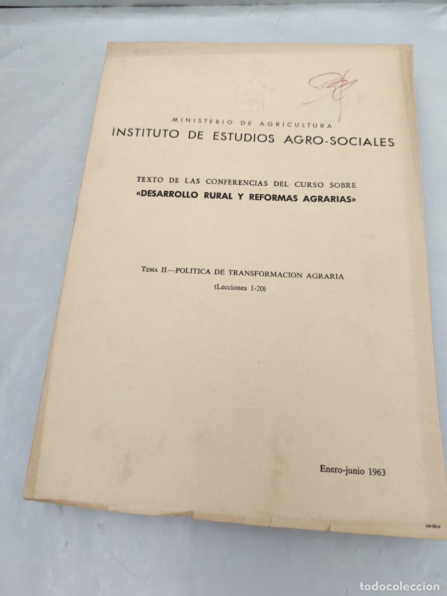 Second hand books: Texto de las Conferencias del Curso sobre DESARROLLO RURAL Y REFORMAS AGRARIAS, Tema II