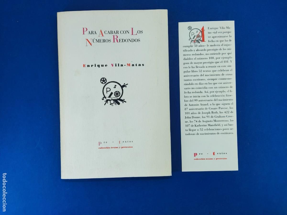 Libros de segunda mano: PARA ACABAR CON LOS N&Uacute;MEROS REDONDOS / 1997. PRE-TEXTOS, CON MARCAPAGINAS