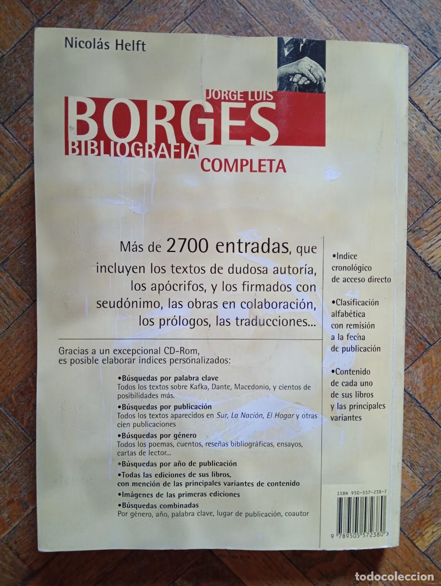 Libros de segunda mano: Nicol&aacute;s Helft. Jorge Luis Borges bibliograf&iacute;a completa - Foto 2