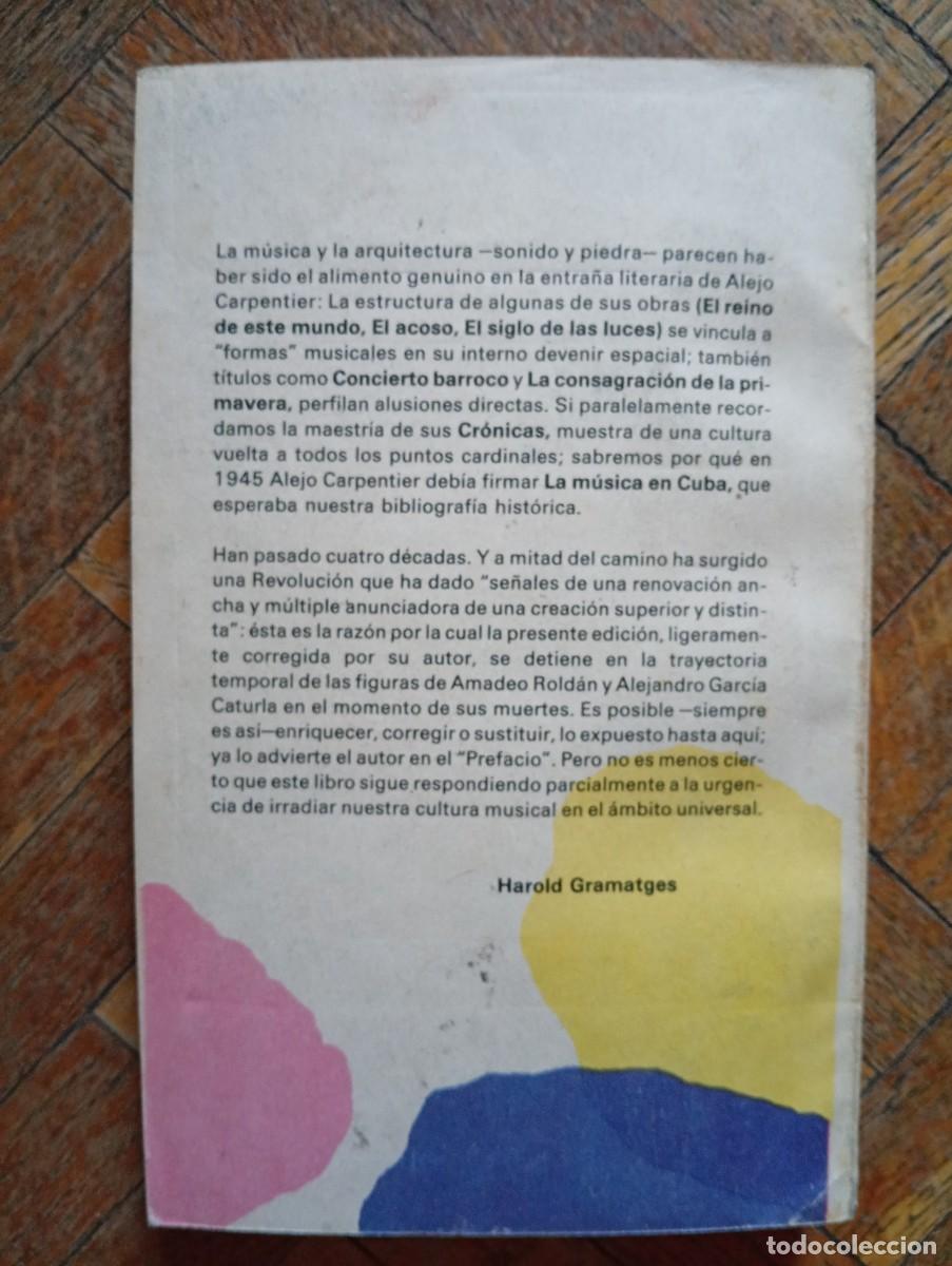Libros de segunda mano: Alejo Carpentier. La m&uacute;sica en Cuba - Foto 2