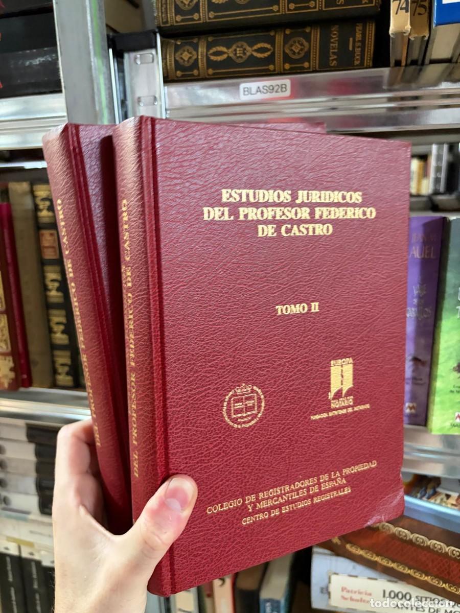 Libros de segunda mano: BLAS92B Estudios jur&iacute;dicos del profesor Federico de Castro. Tomo I y II Colegio de Registradores de